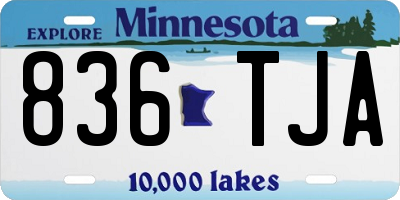 MN license plate 836TJA