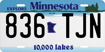 MN license plate 836TJN