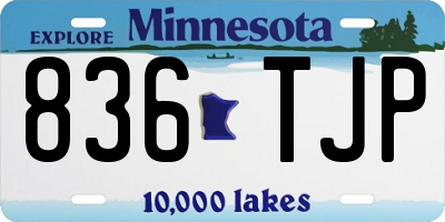 MN license plate 836TJP