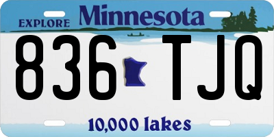 MN license plate 836TJQ