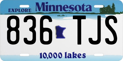MN license plate 836TJS