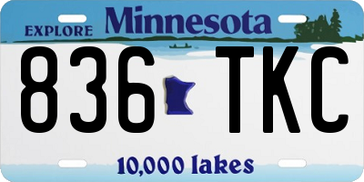 MN license plate 836TKC