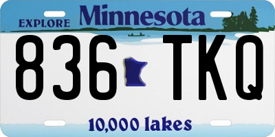 MN license plate 836TKQ