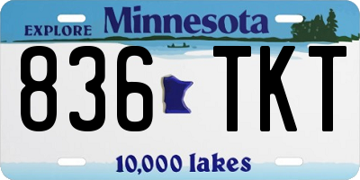 MN license plate 836TKT