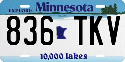 MN license plate 836TKV