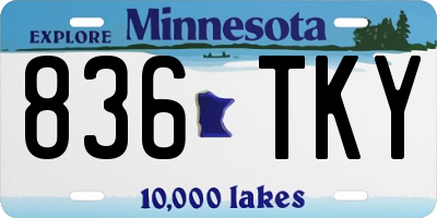 MN license plate 836TKY