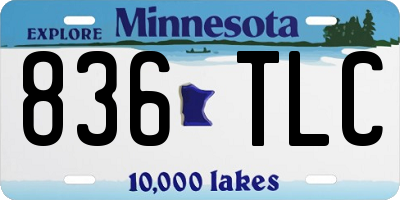 MN license plate 836TLC