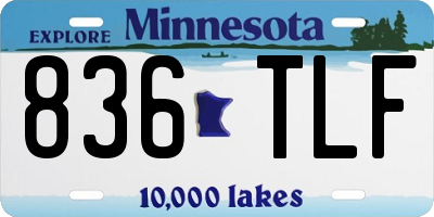 MN license plate 836TLF
