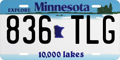 MN license plate 836TLG