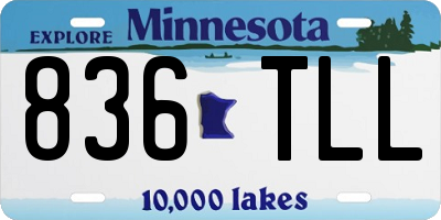 MN license plate 836TLL