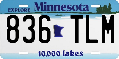 MN license plate 836TLM