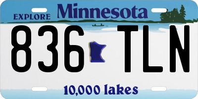 MN license plate 836TLN