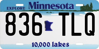 MN license plate 836TLQ