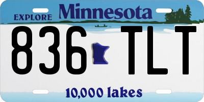 MN license plate 836TLT