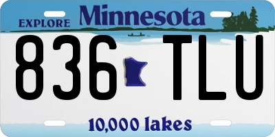 MN license plate 836TLU