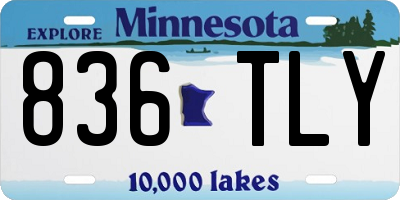 MN license plate 836TLY