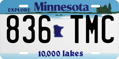 MN license plate 836TMC