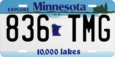 MN license plate 836TMG