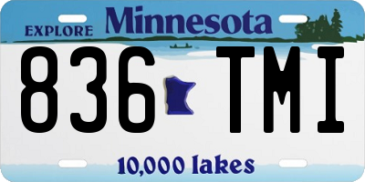 MN license plate 836TMI