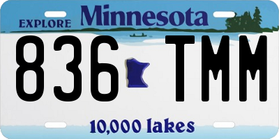 MN license plate 836TMM