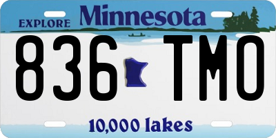 MN license plate 836TMO