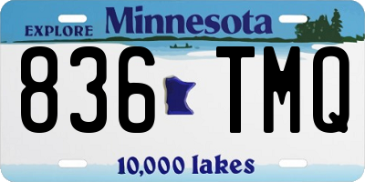 MN license plate 836TMQ