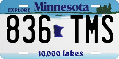 MN license plate 836TMS