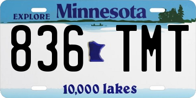 MN license plate 836TMT