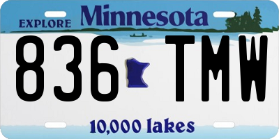 MN license plate 836TMW