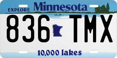 MN license plate 836TMX