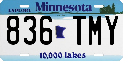MN license plate 836TMY