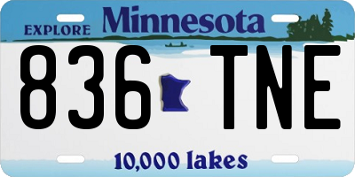 MN license plate 836TNE