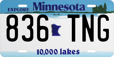 MN license plate 836TNG