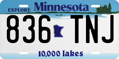 MN license plate 836TNJ