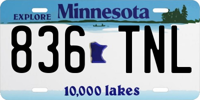 MN license plate 836TNL