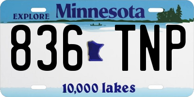 MN license plate 836TNP