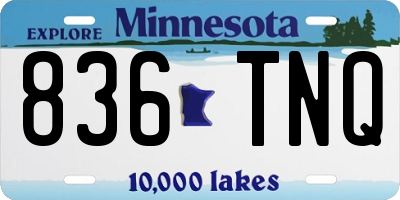 MN license plate 836TNQ