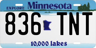 MN license plate 836TNT