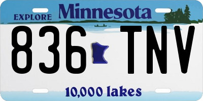 MN license plate 836TNV