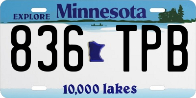 MN license plate 836TPB