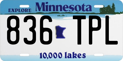 MN license plate 836TPL