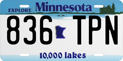 MN license plate 836TPN