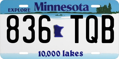 MN license plate 836TQB
