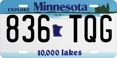 MN license plate 836TQG
