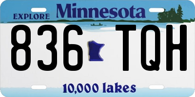 MN license plate 836TQH