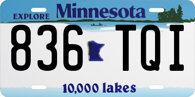 MN license plate 836TQI