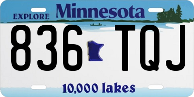 MN license plate 836TQJ