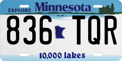 MN license plate 836TQR