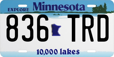 MN license plate 836TRD