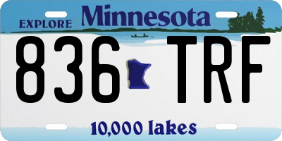 MN license plate 836TRF